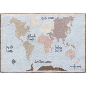 Pratelný ručně tkaný bavlněný dětský koberec 140x200 cm Vintage Map – Lorena Canals