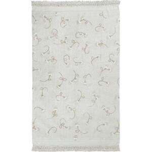 Krémový pratelný ručně tkaný bavlněný dětský koberec 140x210 cm English Garden Ivory – Lorena Canals