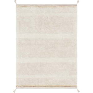 Krémový pratelný ručně tkaný bavlněný koberec 90x130 cm Bloom Natural – Lorena Canals
