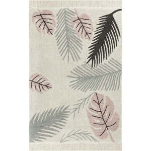 Růžovo-krémový pratelný ručně tkaný bavlněný dětský koberec 140x200 cm Tropical Pink – Lorena Canals