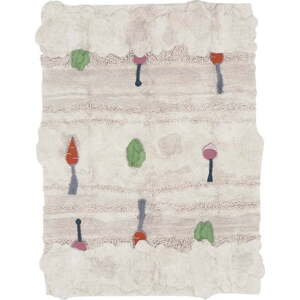 Krémový bavlněný dětský hrací koberec 120x160 cm Veggie Garden – Lorena Canals