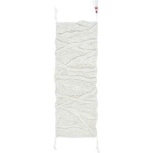 Bílý pratelný ručně tkaný vlněný běhoun 70x200 cm Enkang Ivory – Lorena Canals