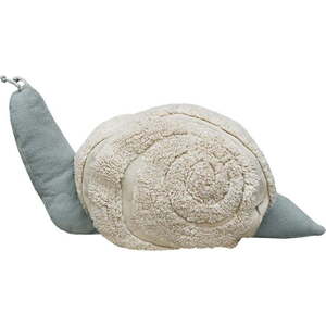 Světle zeleno-krémový dětský puf Mr. Snail – Lorena Canals