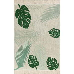 Zeleno-krémový pratelný ručně tkaný bavlněný dětský koberec 140x200 cm Tropical Green – Lorena Canals