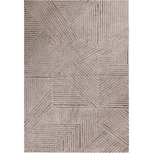 Světle hnědý pratelný ručně tkaný vlněný koberec 170x240 cm Golden Coffee – Lorena Canals