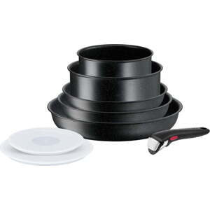 Hliníková sada nádobí 8 ks INGENIO Black stone L3998802 – Tefal