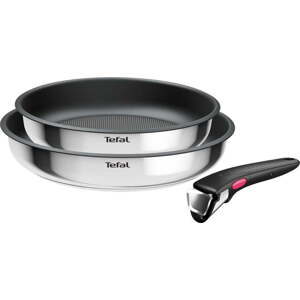 Nerezové pánve s nepřilnavým povrchem v sadě 2 ks ø 26 cm INGENIO Cook Eat L8813S75 – Tefal