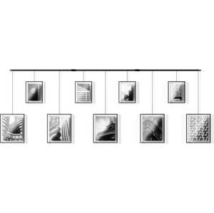 Černé kovové rámečky na zeď v sadě 9 ks 223x77,5 cm Exhibit – Umbra