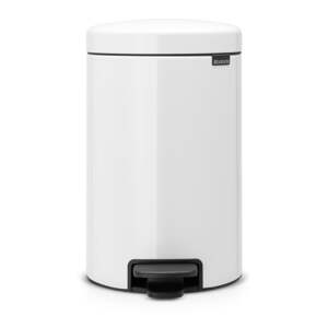Bílý nášlapný ocelový odpadkový koš 12 l NewIcon – Brabantia