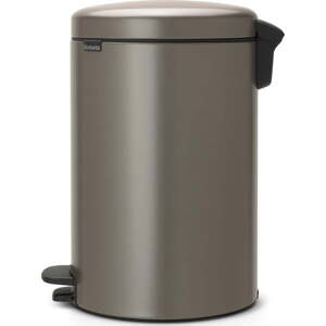 Šedý nášlapný ocelový odpadkový koš 30 l NewIcon – Brabantia