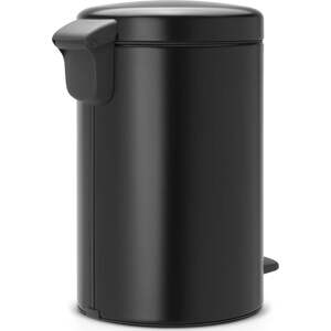 Matně černý nášlapný ocelový odpadkový koš 12 l NewIcon – Brabantia