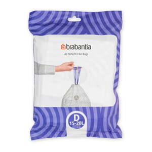 Pytle na odpadky v sadě 40 ks 20 l PerfectFit D – Brabantia