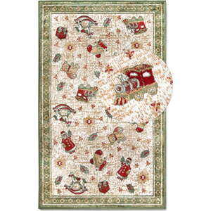 Zelený koberec s vánočním motivem s příměsí bavlny 50x80 cm Toy's Delight Green Christmas – Villeroy&Boch