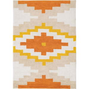 Oranžový pratelný bavlněný koberec 120x160 cm Azteca – Ixia