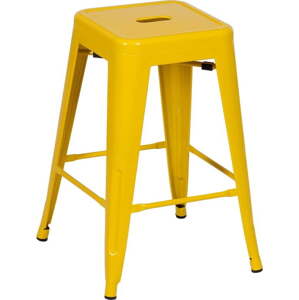 Žluté kovové barové židle v sadě 2 ks (výška sedáku 61 cm) – Ixia