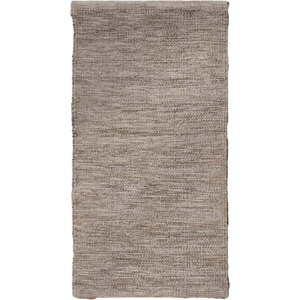 Hnědý oboustranný koberec s příměsí vlny 80x150 cm – Ixia