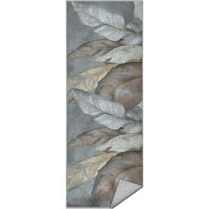 Zeleno-šedý pratelný běhoun 80x200 cm Dusty Leaves – Mila Home