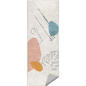 Krémový pratelný běhoun 80x200 cm Abstract Shapes – Mila Home