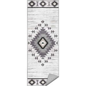 Světle šedý pratelný běhoun 80x200 cm Ethnic Geo – Mila Home