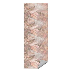 Béžový pratelný běhoun 80x200 cm Dusty Leaves – Mila Home
