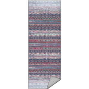 Fialovo-šedý pratelný běhoun 80x200 cm Vintage Stripe – Mila Home