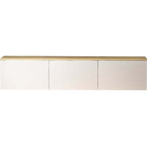 TV stolek v dekoru dubu v bílo-přírodní barvě 160x35x32 cm Neon – Kalune Design
