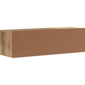 TV stolek v dekoru borovice v cihlovo-přírodní barvě 140x30x32 cm – Kalune Design