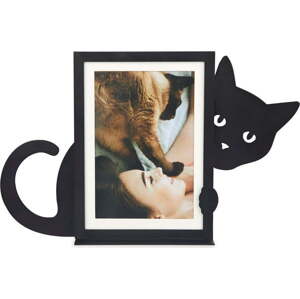 Černý kovový stojací rámeček 31x19,5 cm Hidden Cat – Balvi