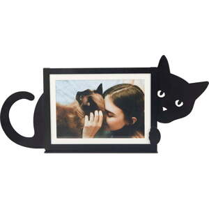Černý kovový stojací rámeček 36x16 cm Hidden Cat – Balvi