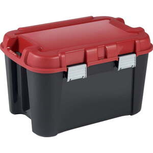 Červeno-černý plastový úložný box s víkem 59x39,5x36 cm Totem – Curver