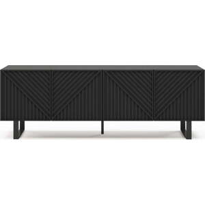 Černý TV stolek 161x55x35 cm Peta – Marckeric