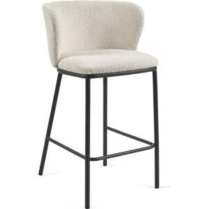 Bílá barová židle (výška sedáku 65 cm) Ciselia – Kave Home