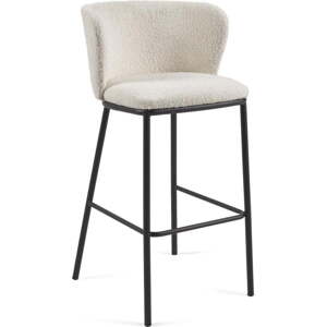 Bílá barová židle (výška sedáku 75 cm) Ciselia – Kave Home