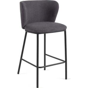 Tmavě šedá barová židle (výška sedáku 65 cm) Ciselia – Kave Home