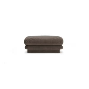 Hnědá podnožka z textilie bouclé Torino – Micadoni Home