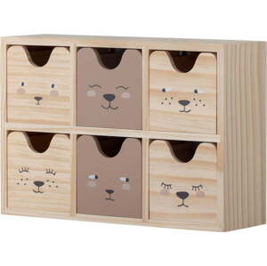Dřevěný dětský organizér na hračky v přírodní barvě 27x8x18 cm Calle – Bloomingville Mini
