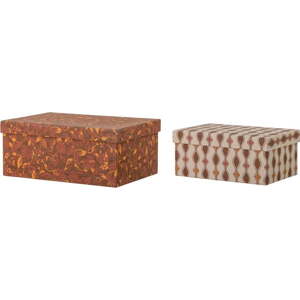 Dekorativní kartonové úložné boxy v sadě 2 ks 26x19x11 cm Saliha – Bloomingville