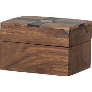 Hnědý dekorativní dřevěný úložný box 6,5x4,5x4 cm Cemile – Bloomingville