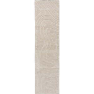 Krémový ručně tkaný vlněný běhoun 60x230 cm Mesmerise Natural – Flair Rugs