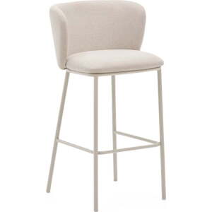 Béžová barová židle (výška sedáku 75 cm) Ciselia – Kave Home