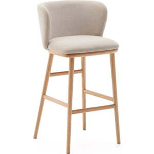 Béžová barová židle (výška sedáku 75,5 cm) Ciselia – Kave Home