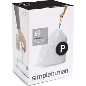 Stahovací pytle na odpadky v sadě 60 ks 60 l P – simplehuman