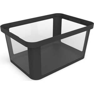Černý plastový úložný box 55,5x39x26,5 cm Albris – Rotho
