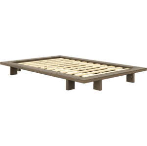 Hnědá jednolůžková postel z borovicového dřeva s roštem 120x200 cm Japan – Karup Design