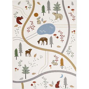 Krémový dětský hrací koberec 123x180 cm Little Forest – Nattiot