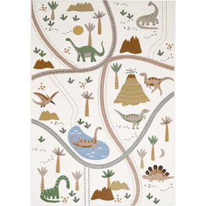 Krémový dětský hrací koberec 123x180 cm Little Jurasic – Nattiot