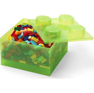 Zelený plastový dětský úložný box 25x25x18 cm – LEGO®