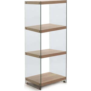 Skleněná knihovna v přírodní barvě 46x120x29,5 cm Nancy – Tomasucci