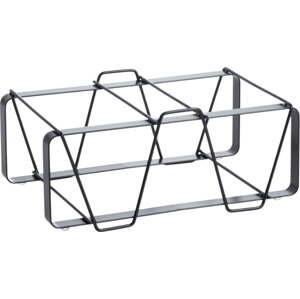 Černý kovový regál na víno počet lahví 2 30x12x12 cm Cin – Tomasucci