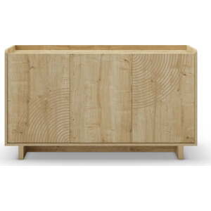 Komoda v dekoru dubu v přírodní barvě 140x80x40 cm Daira – Marckeric